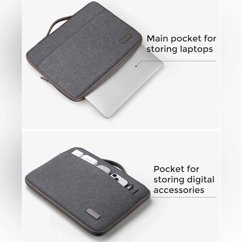 DOMISO 14 inch Laptop Case Sleeve Protective Cover Heather Gray